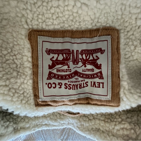 Men's Tan Fleece Lined Corduroy Trucker Jacket NWOT - Picture 15 of 16